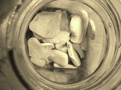 Jar of stones. Photo credit: Alison Johnson.